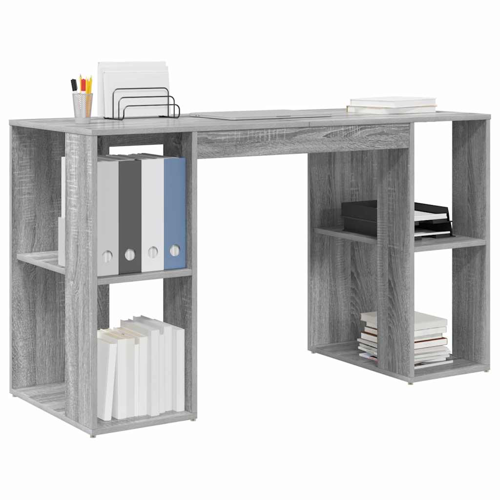 Schreibtisch Graues Sonoma Holzwerkstoff 130 x 50.5 x 75 cm