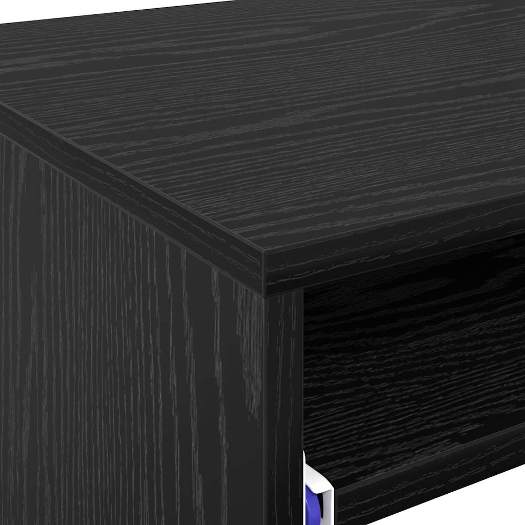 Schreibtisch Schwarz Eichen-Optik Holzwerkstoff