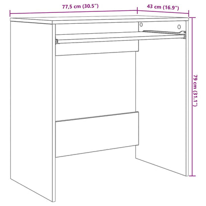 Schreibtisch Artisan-Eiche Holzwerkstoff 77,5 x 43 x 79 cm