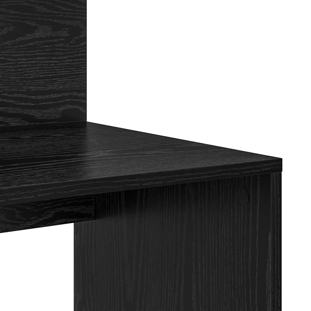 Schreibtisch Schwarz Eichen-Optik Holzwerkstoff