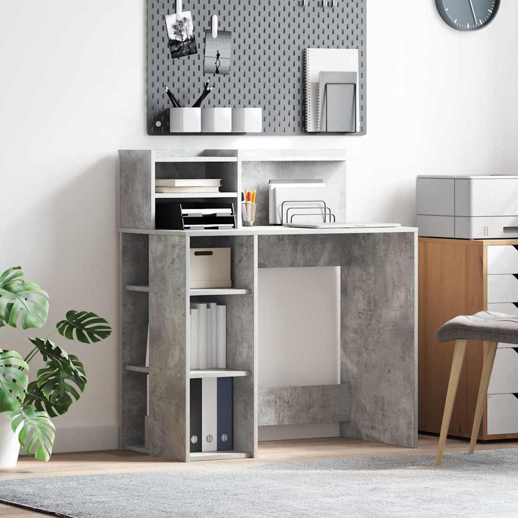 Schreibtisch Beton Grau Holzwerkstoff 90 x 48 x 101,5 cm