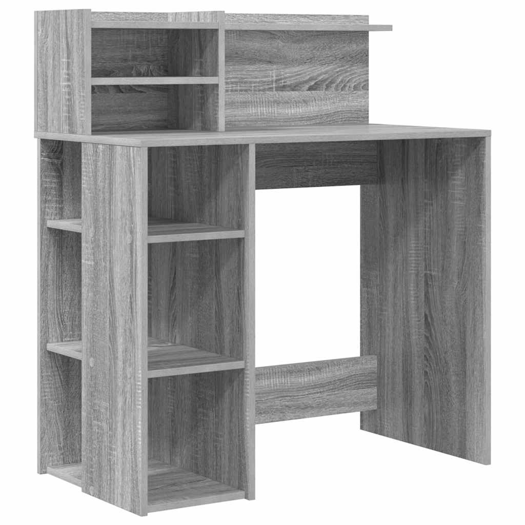 Schreibtisch Graues Sonoma Holzwerkstoff 90 x 48 x 101,5 cm