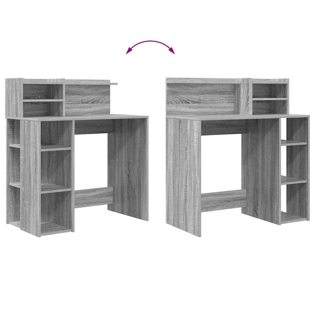 Schreibtisch Graues Sonoma Holzwerkstoff 90 x 48 x 101,5 cm