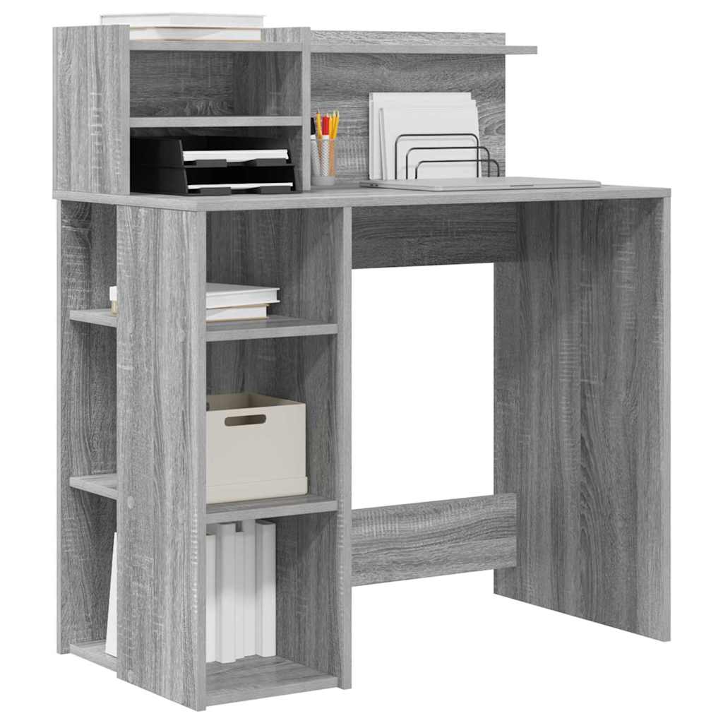 Schreibtisch Graues Sonoma Holzwerkstoff 90 x 48 x 101,5 cm