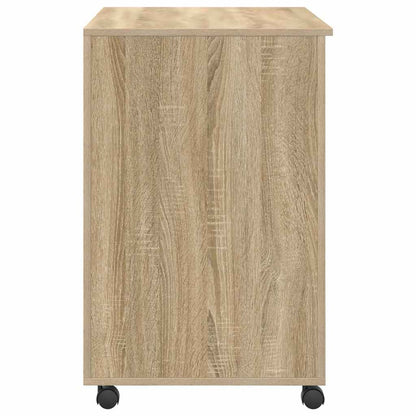 Tisch mit Rädern Sonoma-Eiche Holzwerkstoff 91 x 50 x 77 cm