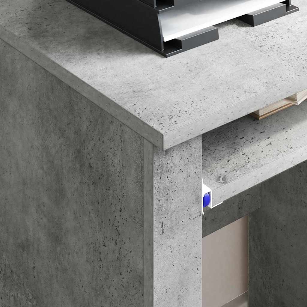 Tisch mit Rädern Beton Grau Holzwerkstoff 91 x 50 x 77 cm
