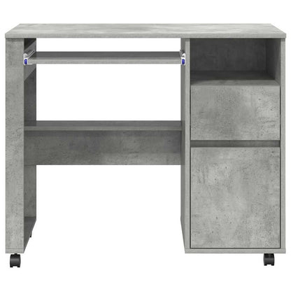 Tisch mit Rädern Beton Grau Holzwerkstoff 91 x 50 x 77 cm