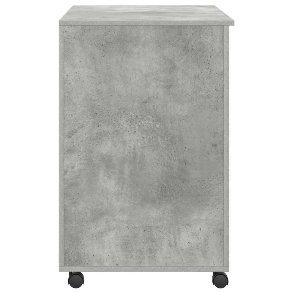 Tisch mit Rädern Beton Grau Holzwerkstoff 91 x 50 x 77 cm