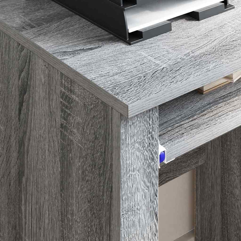 Tisch mit Rädern Graues Sonoma Holzwerkstoff 91 x 50 x 77 cm