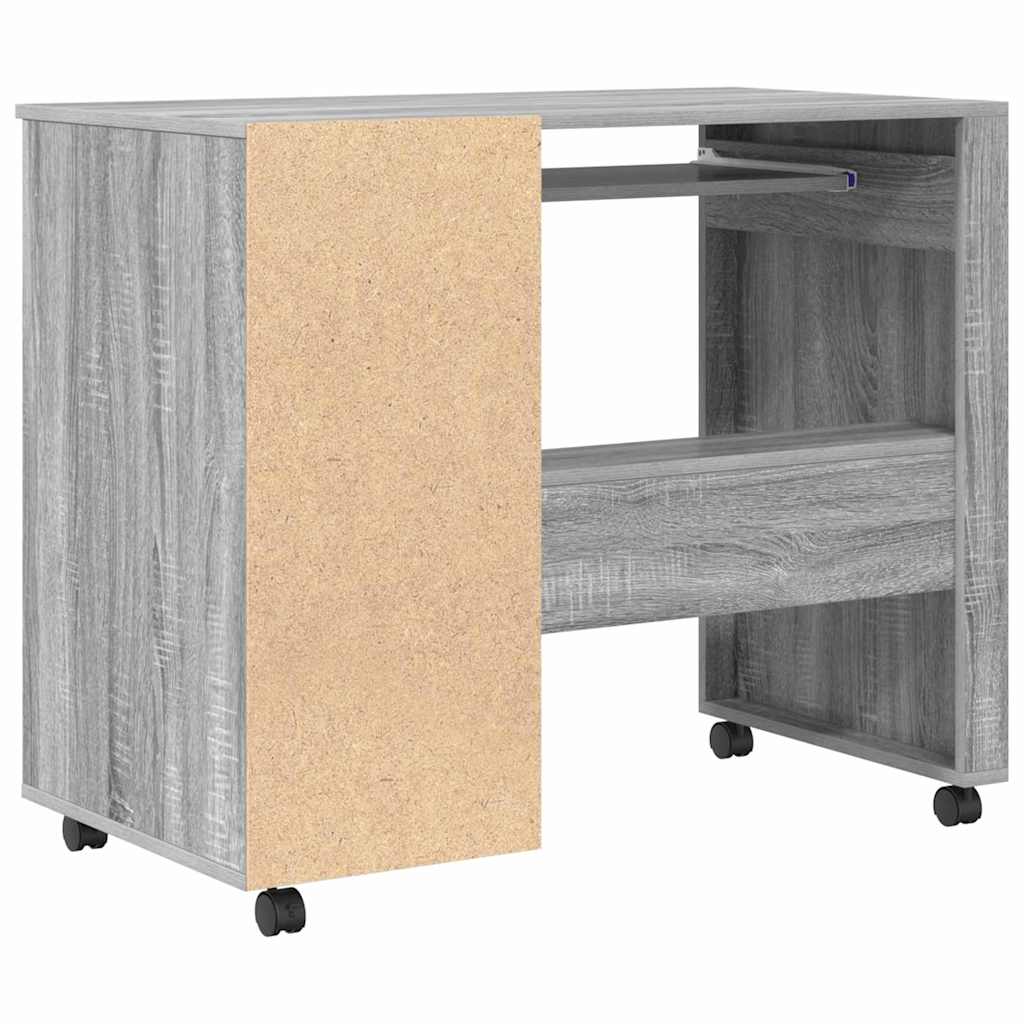 Tisch mit Rädern Graues Sonoma Holzwerkstoff 91 x 50 x 77 cm