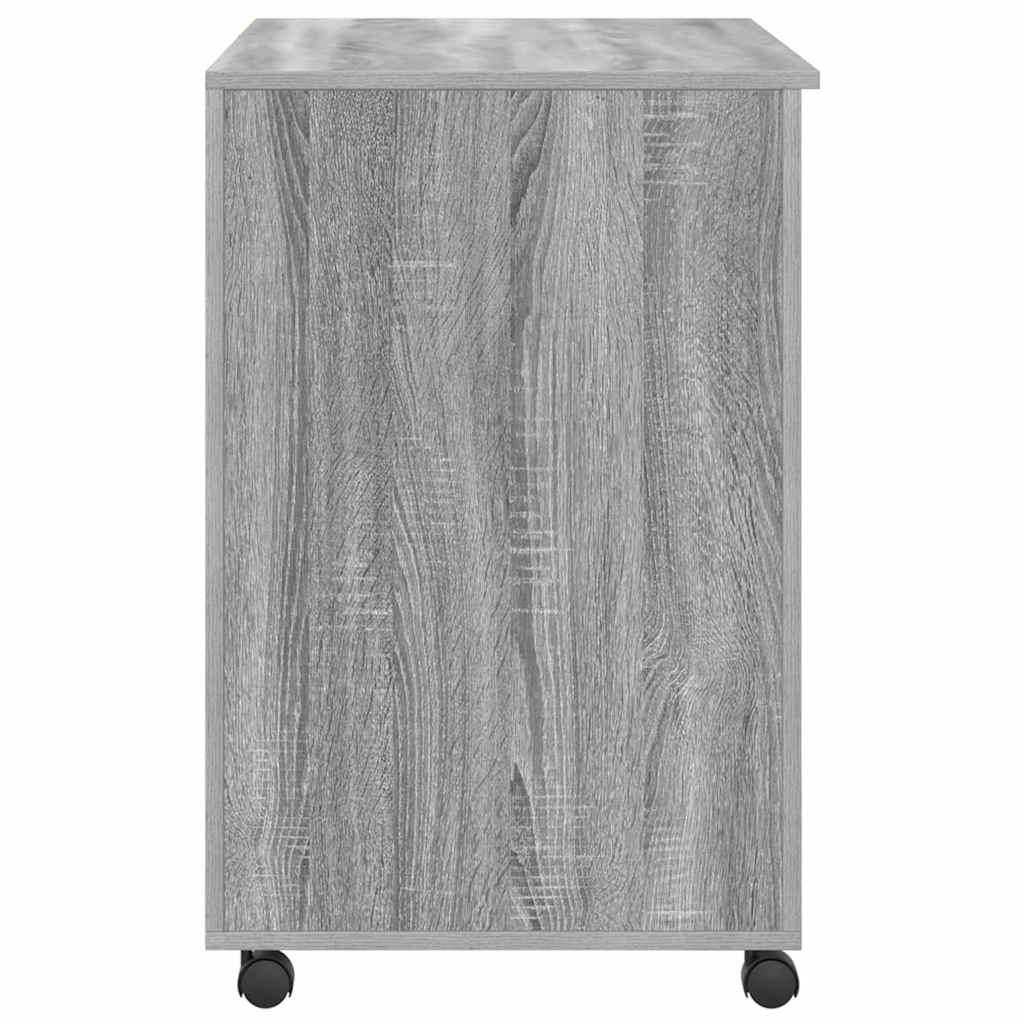 Tisch mit Rädern Graues Sonoma Holzwerkstoff 91 x 50 x 77 cm
