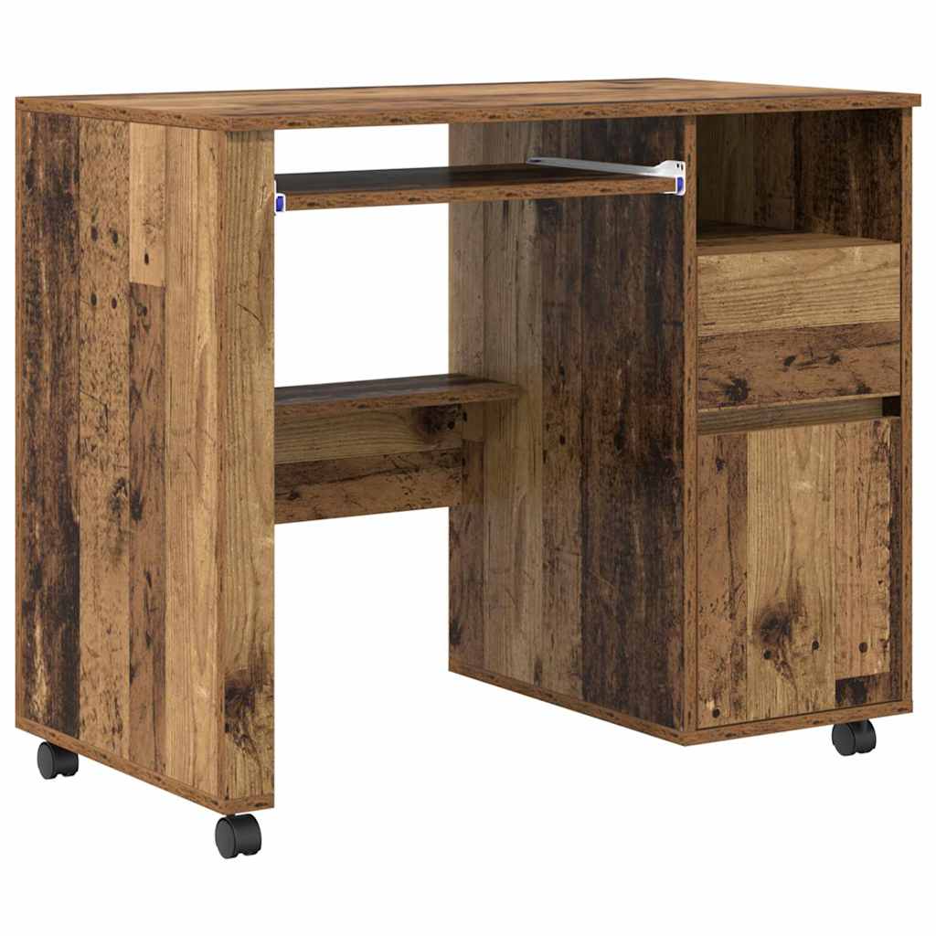 Tisch mit Rädern Altholz Holzwerkstoff 91 x 50 x 77 cm