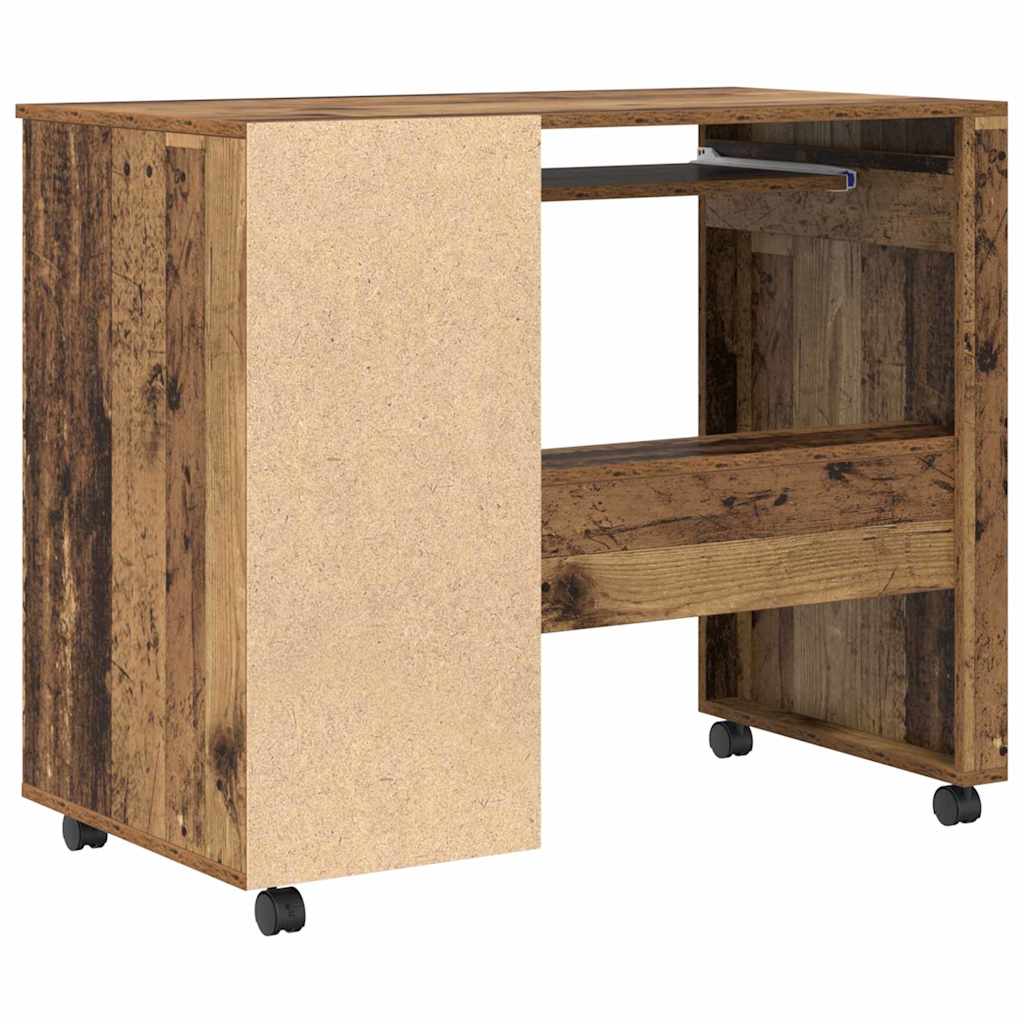 Tisch mit Rädern Altholz Holzwerkstoff 91 x 50 x 77 cm