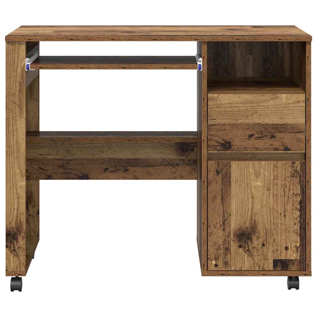 Tisch mit Rädern Altholz Holzwerkstoff 91 x 50 x 77 cm