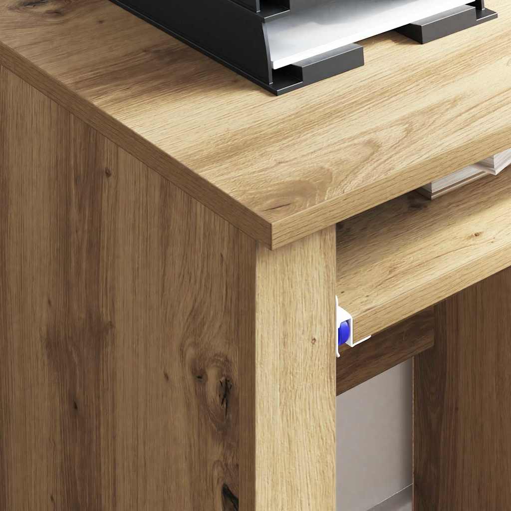 Tisch mit Rädern Artisan-Eiche Holzwerkstoff 91 x 50 x 77 cm