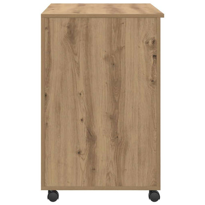 Tisch mit Rädern Artisan-Eiche Holzwerkstoff 91 x 50 x 77 cm