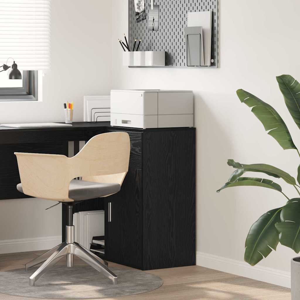Sideboard mit Schubladen Schwarz Eichen-Optik 38 x 34 x 75 cm