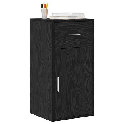 Sideboard mit Schubladen Schwarz Eichen-Optik 38 x 34 x 75 cm