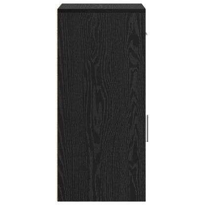 Sideboard mit Schubladen Schwarz Eichen-Optik 38 x 34 x 75 cm