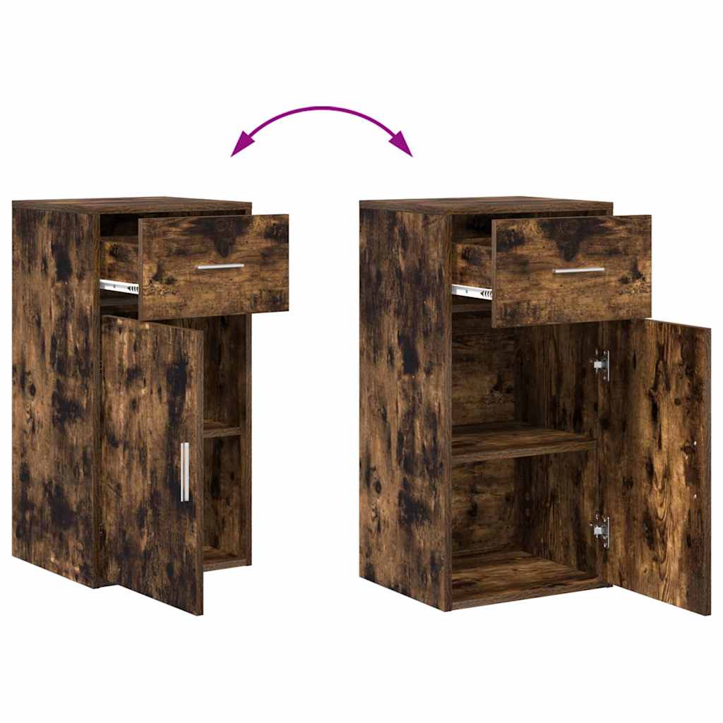 Sideboard mit Schubladen Geräucherte Eiche 38 x 34 x 75 cm