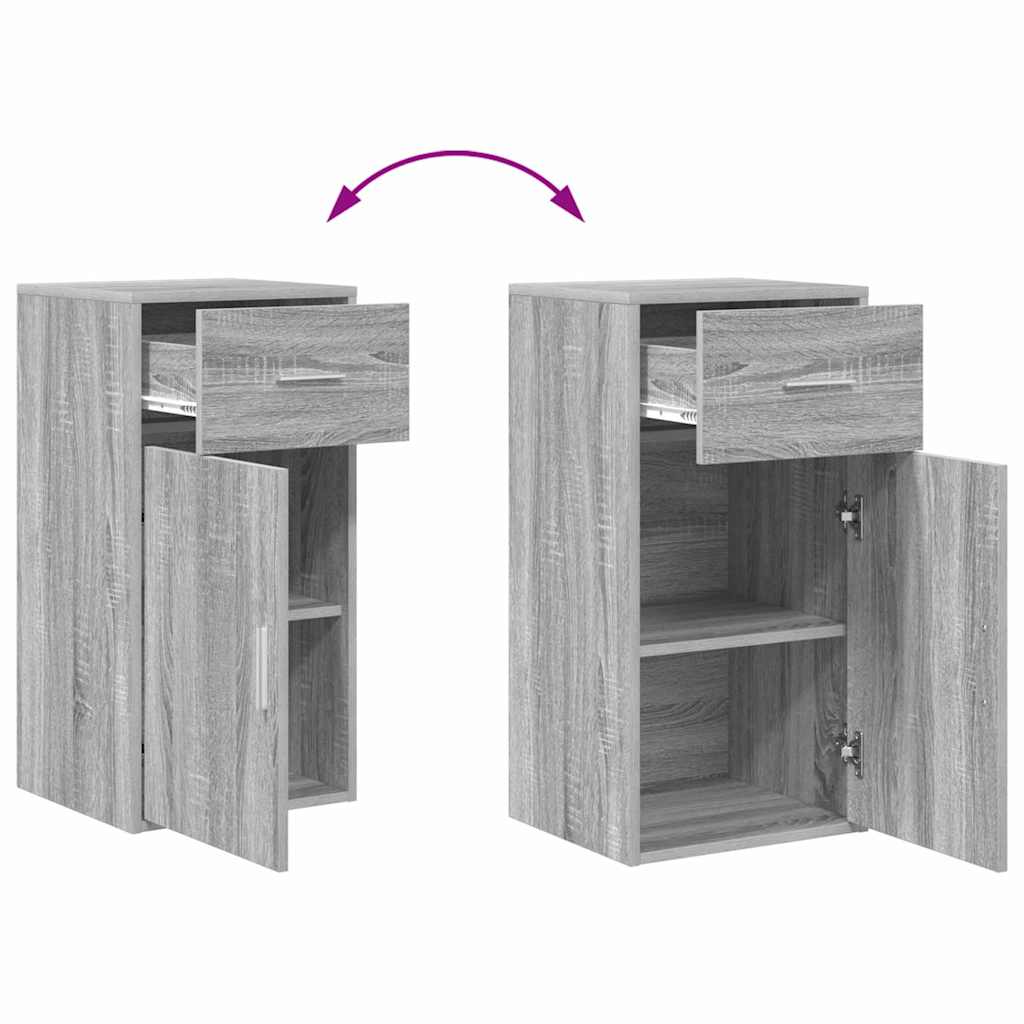 Sideboard mit Schubladen Graues Sonoma 38 x 34 x 75 cm