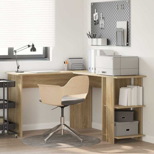 Eckschreibtisch mit Stauraum Sonoma Eiche 140 x 113,5 x 75 cm