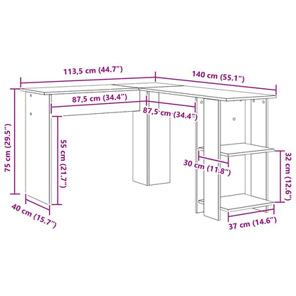 Eck-Schreibtisch Sonoma-Eiche Holzwerkstoff 140 x 113,5 x 75 cm
