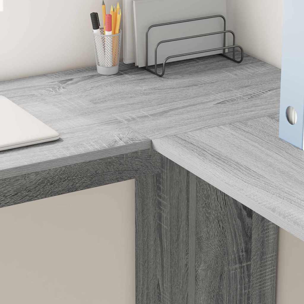 Eck-Schreibtisch Graues Sonoma Holzwerkstoff