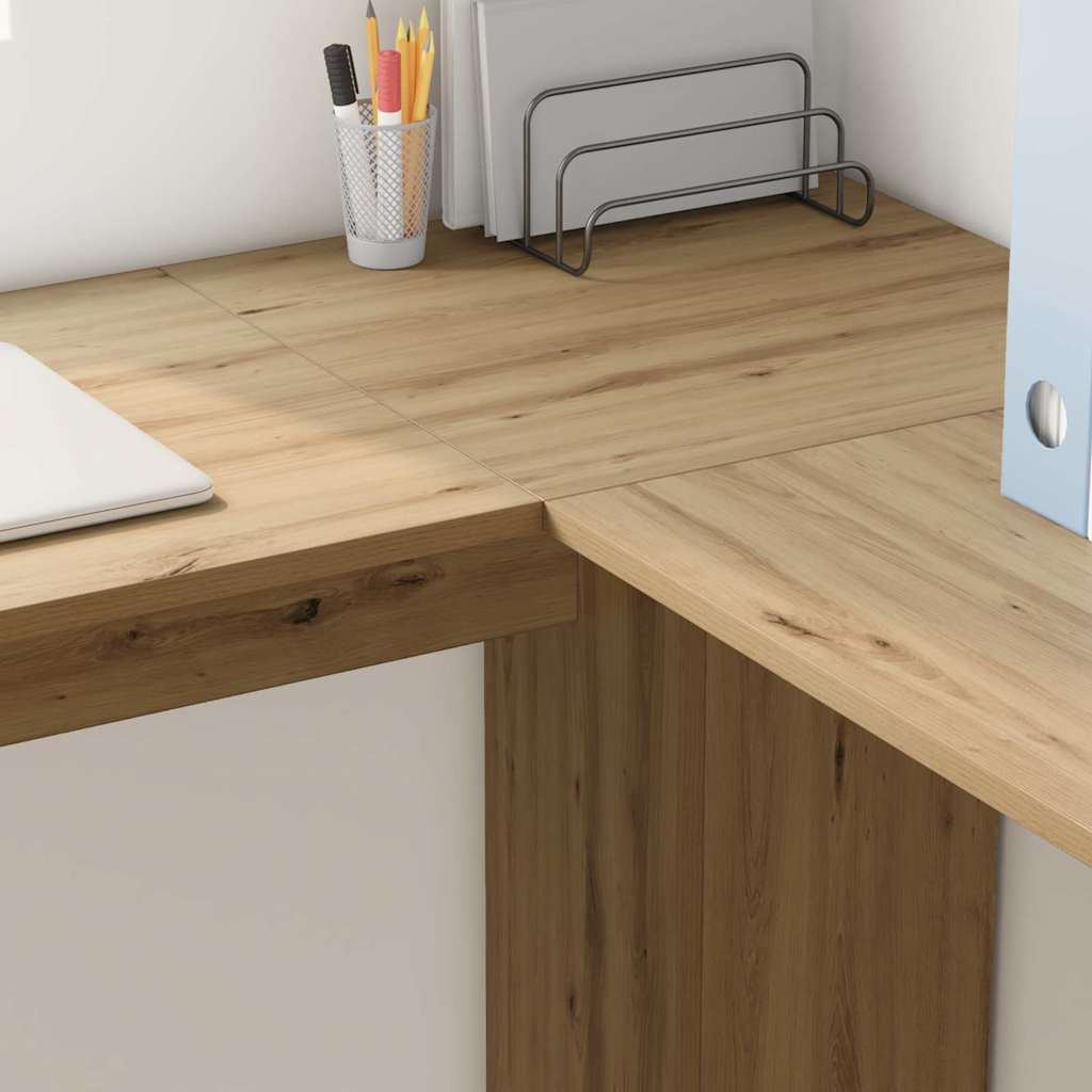 Eck-Schreibtisch Artisan-Eiche Holzwerkstoff