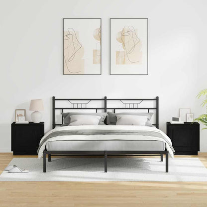 Nachttisch 2 stk. Schwarz 44 x 34,5 x 45 cm Holzwerkstoff