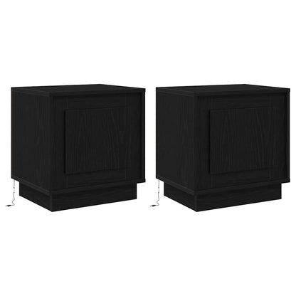 Nachttisch 2 stk. Schwarz 44 x 34,5 x 45 cm Holzwerkstoff