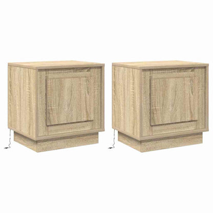 Nachttisch 2 stk. Sonoma-Eiche 44 x 34,5 x 45 cm Holzwerkstoff