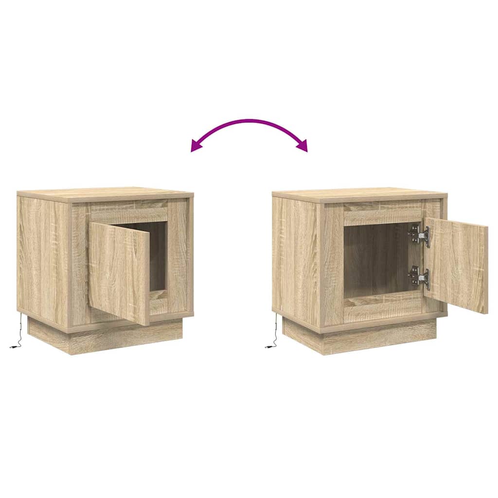 Nachttisch 2 stk. Sonoma-Eiche 44 x 34,5 x 45 cm Holzwerkstoff