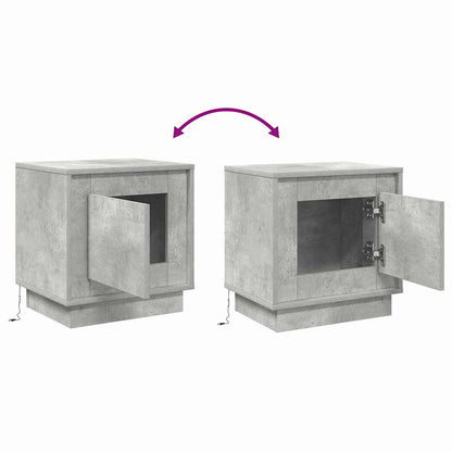 Nachttisch 2 stk. Beton Grau 44 x 34,5 x 45 cm Holzwerkstoff