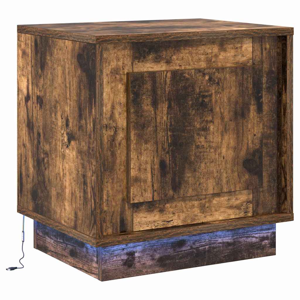 Nachttisch 2 pcs Räuchereiche 44 x 34.5 x 45 cm Holzwerkstoff