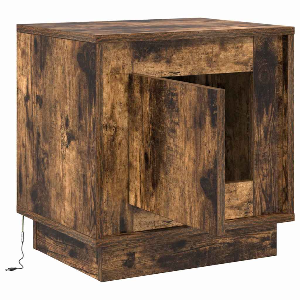 Nachttisch 2 pcs Räuchereiche 44 x 34.5 x 45 cm Holzwerkstoff