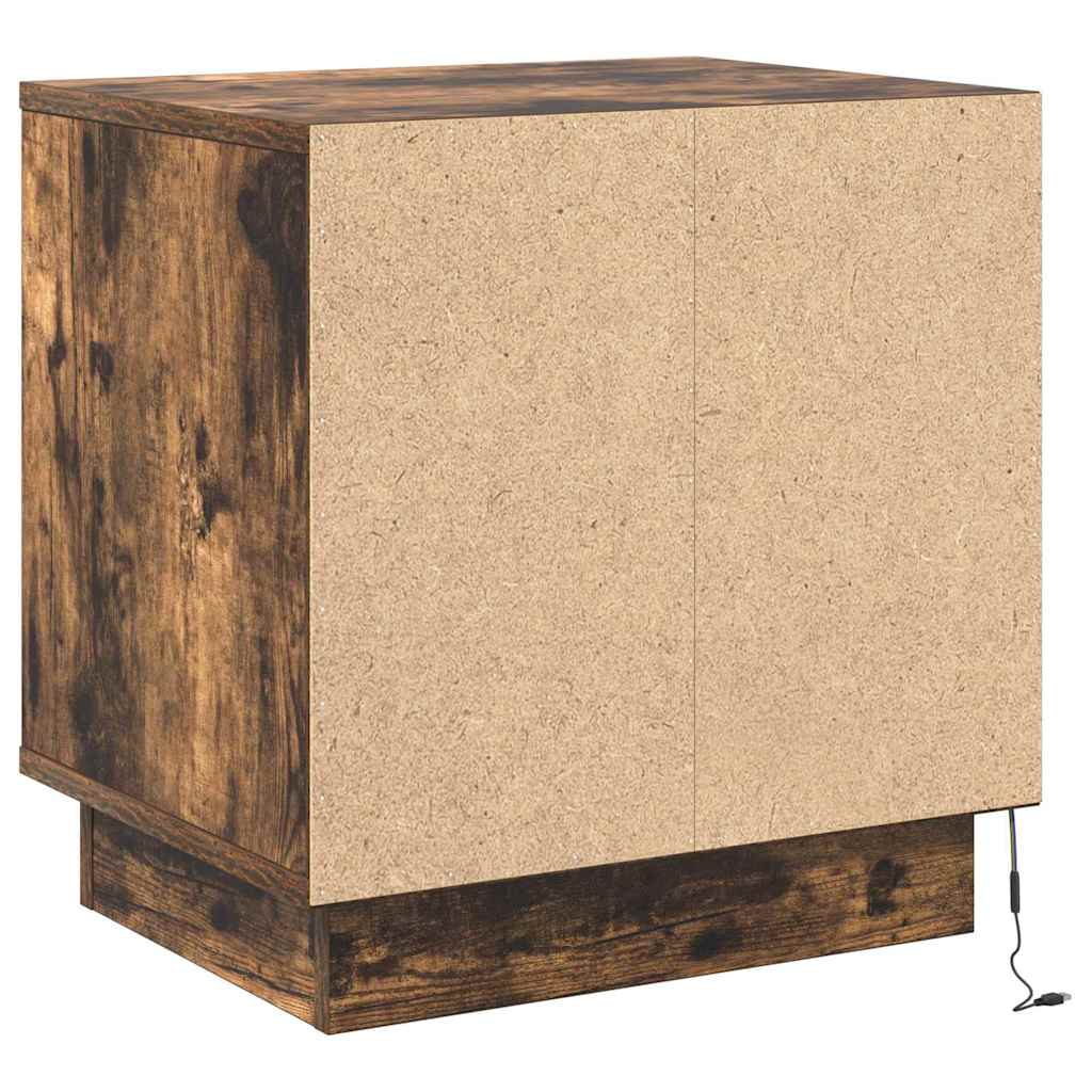Nachttisch 2 pcs Räuchereiche 44 x 34.5 x 45 cm Holzwerkstoff