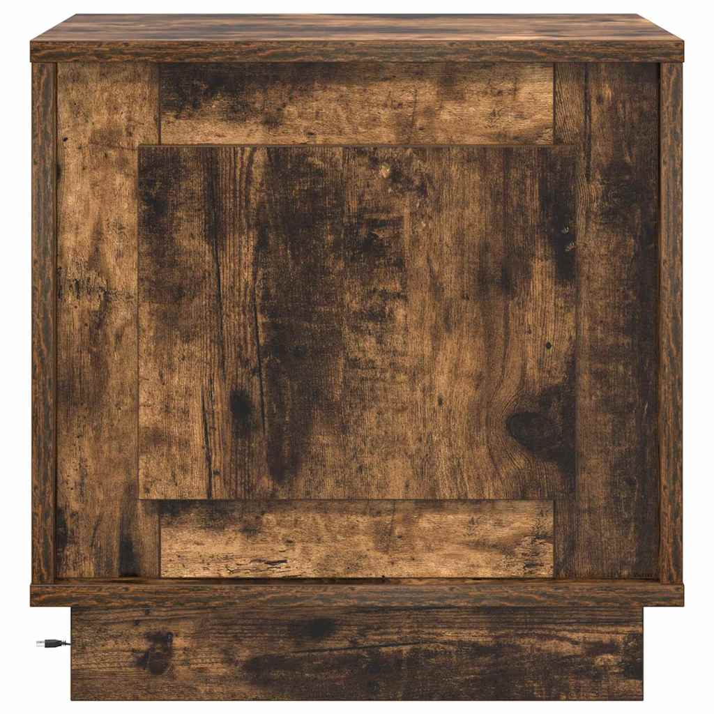 Nachttisch 2 pcs Räuchereiche 44 x 34.5 x 45 cm Holzwerkstoff