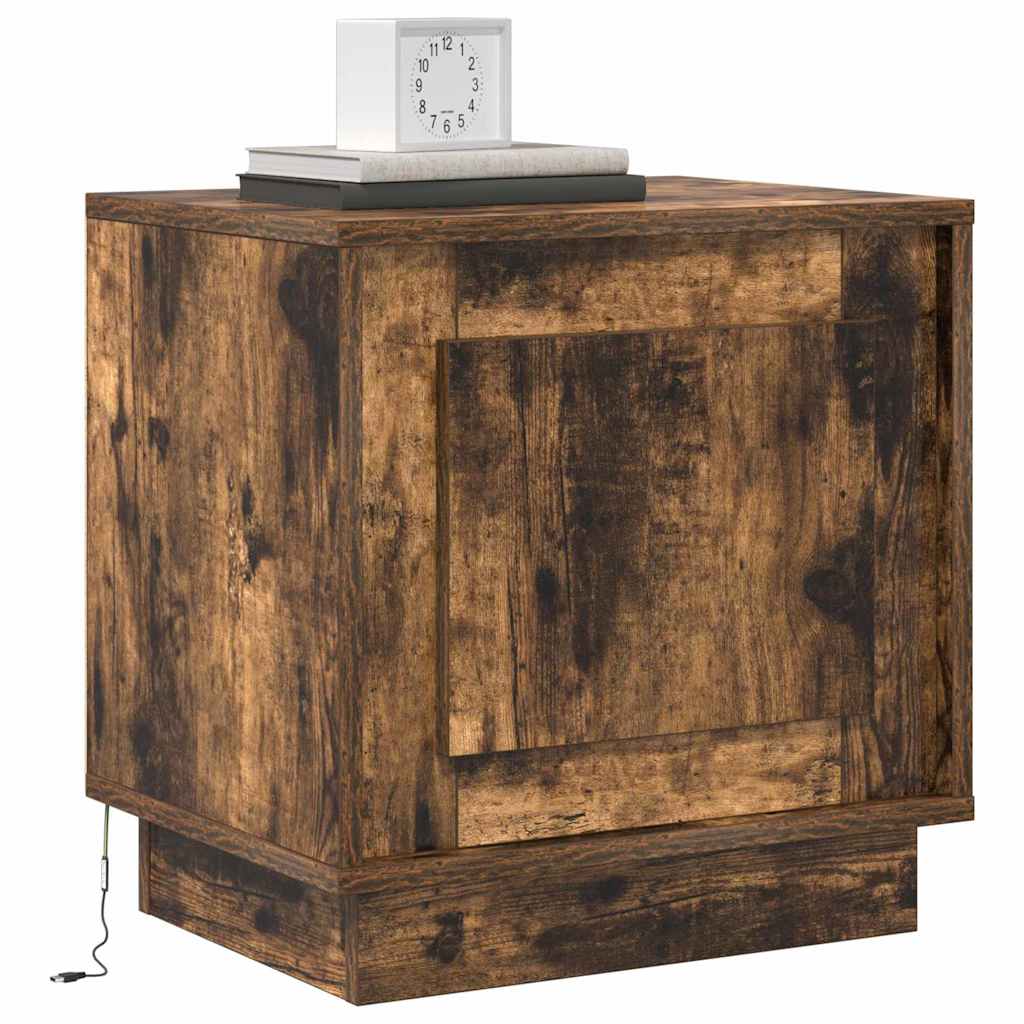 Nachttisch 2 pcs Räuchereiche 44 x 34.5 x 45 cm Holzwerkstoff