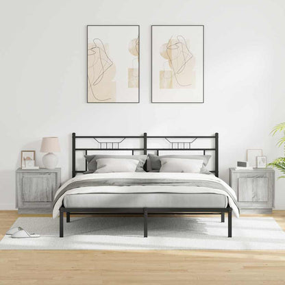 Nachttisch 2 stk. Grau 44 x 34,5 x 45 cm Holzwerkstoff