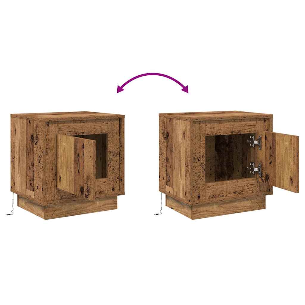 Nachttisch 2 stk. Altholz 44 x 34,5 x 45 cm Holzwerkstoff