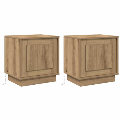 Nachttisch 2 stk. Artisan-Eiche 44 x 34,5 x 45 cm Holzwerkstoff