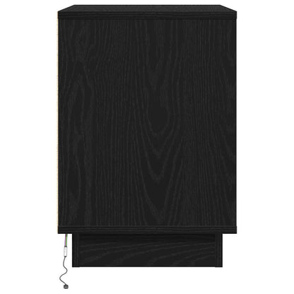 Nachttisch Schwarz Eichen-Optik 50 x 34,5 x 50 cm Holzwerkstoff