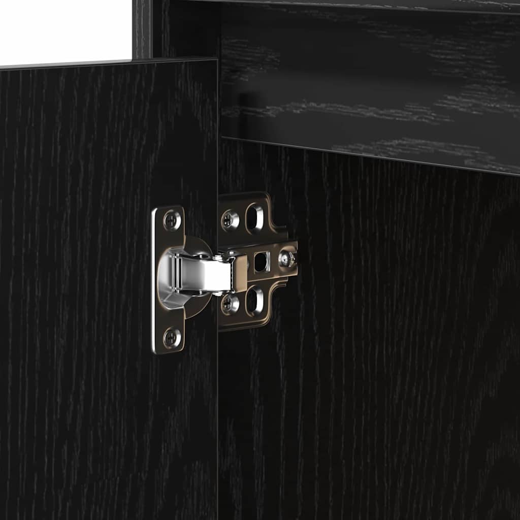 Nachttisch 2 stk. Schwarz Eichen-Optik 50 x 34,5 x 50 cm