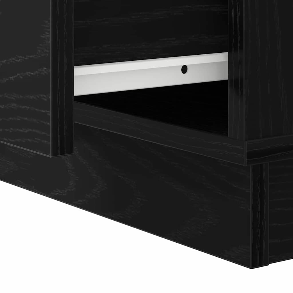 Nachttisch 2 stk. Schwarz Eichen-Optik 50 x 34,5 x 50 cm