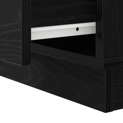 Nachttisch 2 stk. Schwarz Eichen-Optik 50 x 34,5 x 50 cm