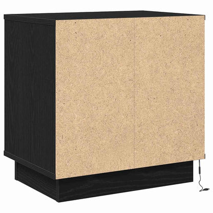 Nachttisch 2 stk. Schwarz Eichen-Optik 50 x 34,5 x 50 cm
