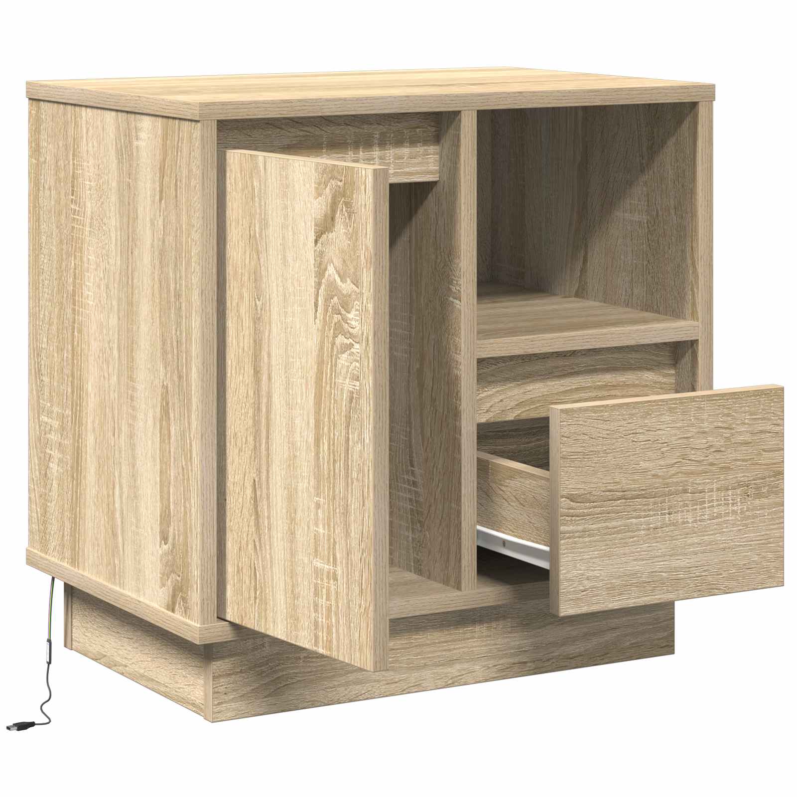 Nachttisch Sonoma-Eiche 50 x 34,5 x 50 cm Holzwerkstoff
