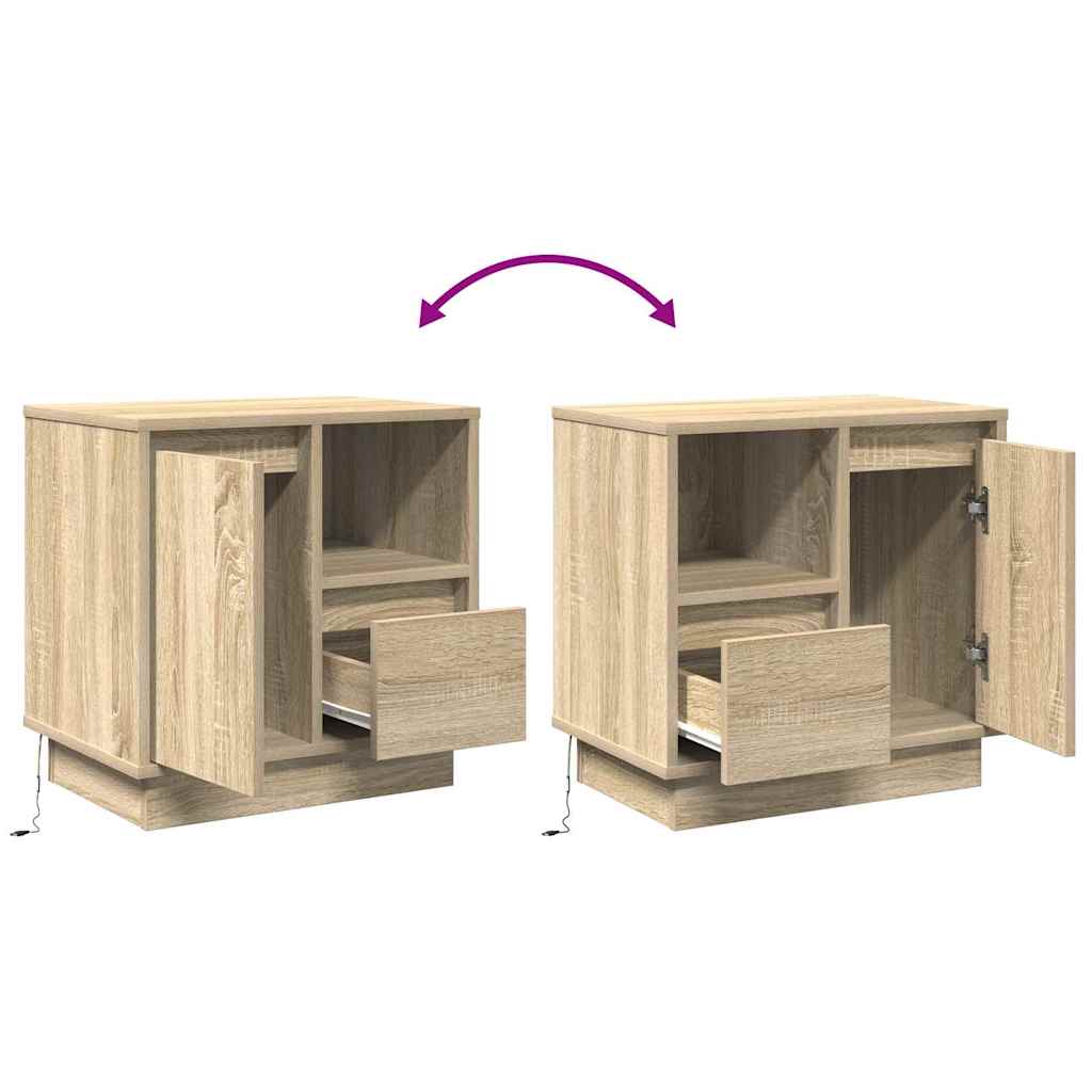 Nachttisch 2 stk. Sonoma-Eiche 50 x 34,5 x 50 cm Holzwerkstoff