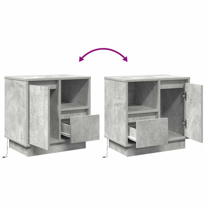 Nachttisch Beton Grau 50 x 34,5 x 50 cm Holzwerkstoff
